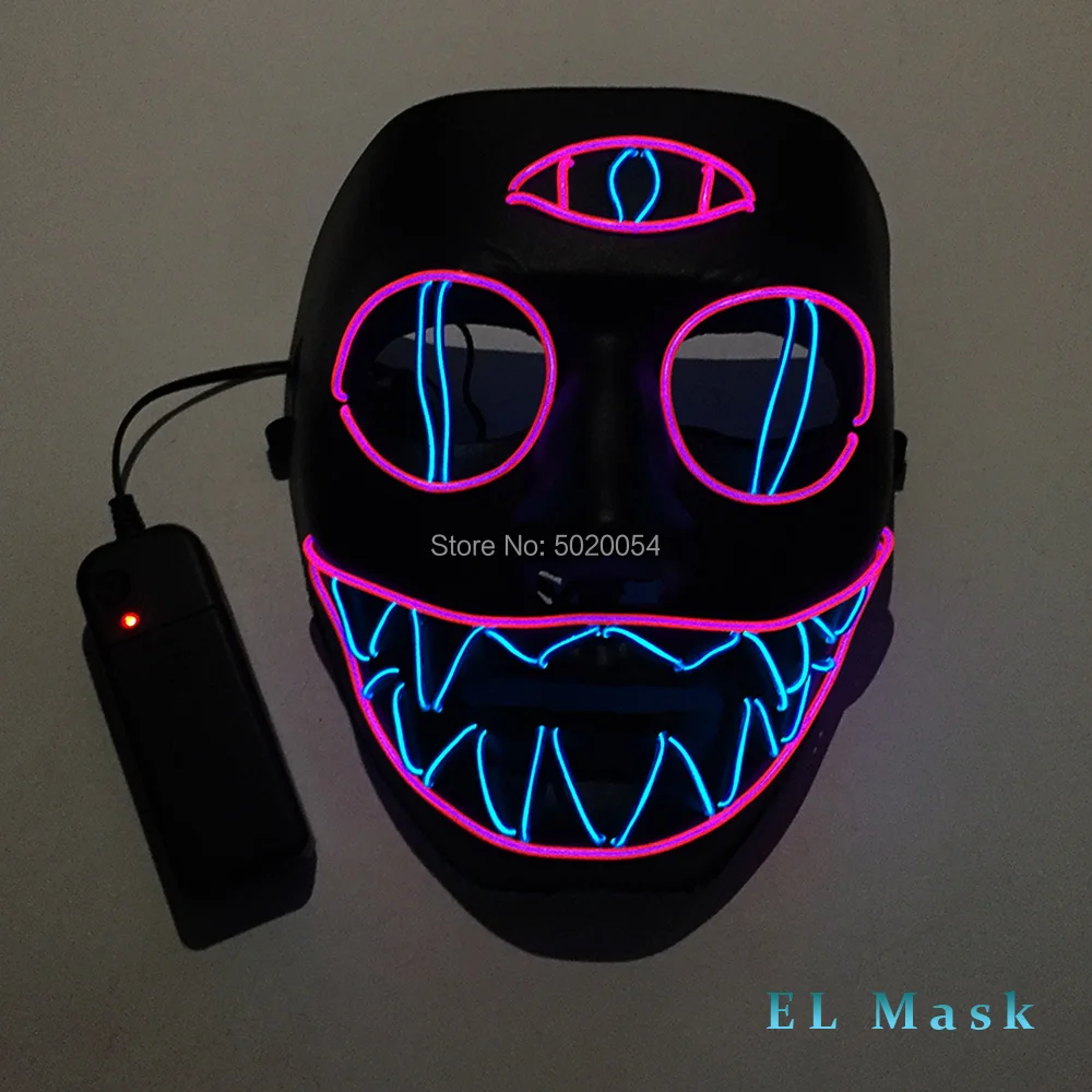 GZYUCHAO EL креативный подарок многоцветная светодиодная маска для Хэллоуина ужаса