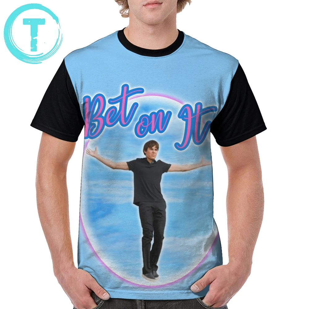 

High School Musical T Shirt Bet On It Troy Bolton Zac Efron In High School Musical T-Shirt Printed Men Graphic Tee Shirt