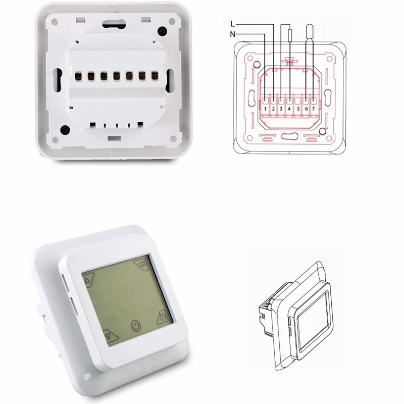 

Hot Touch Screen Thermostat Electric Thermostat Room Thermostat Underfloor Heating Programmable Thermostat 16A V8.716