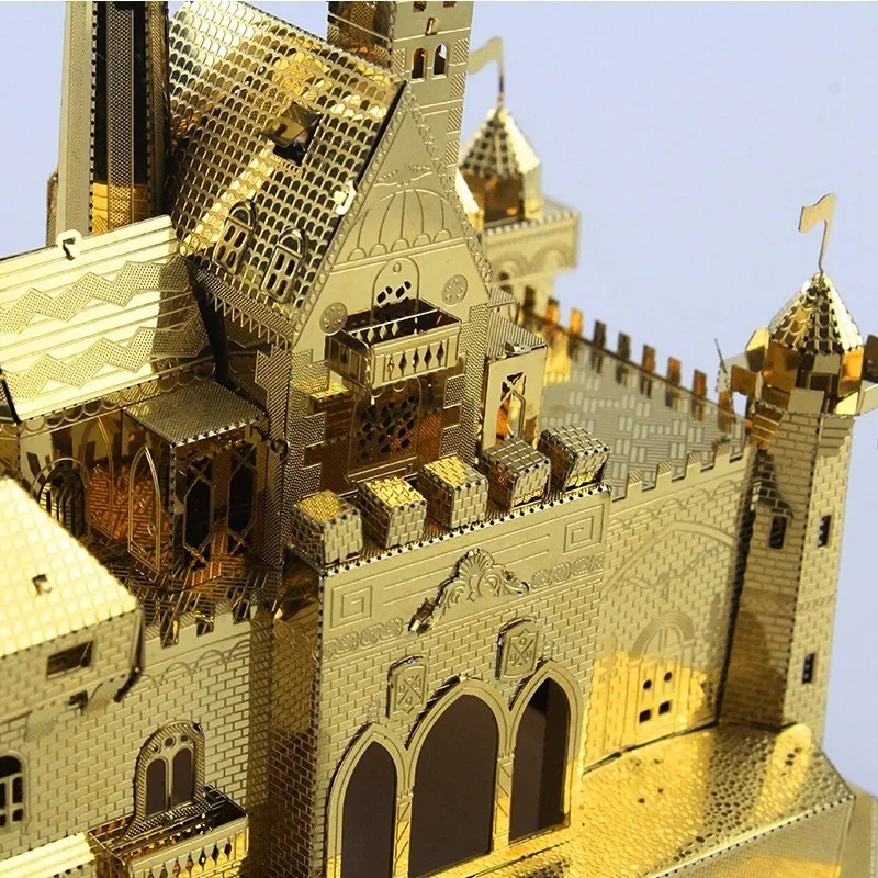 

Sleeping Beauty Castle Fun 3d Metal Diy Miniature Model Kits Puzzle Toys Children Educational Boy Splicing Hobby Building