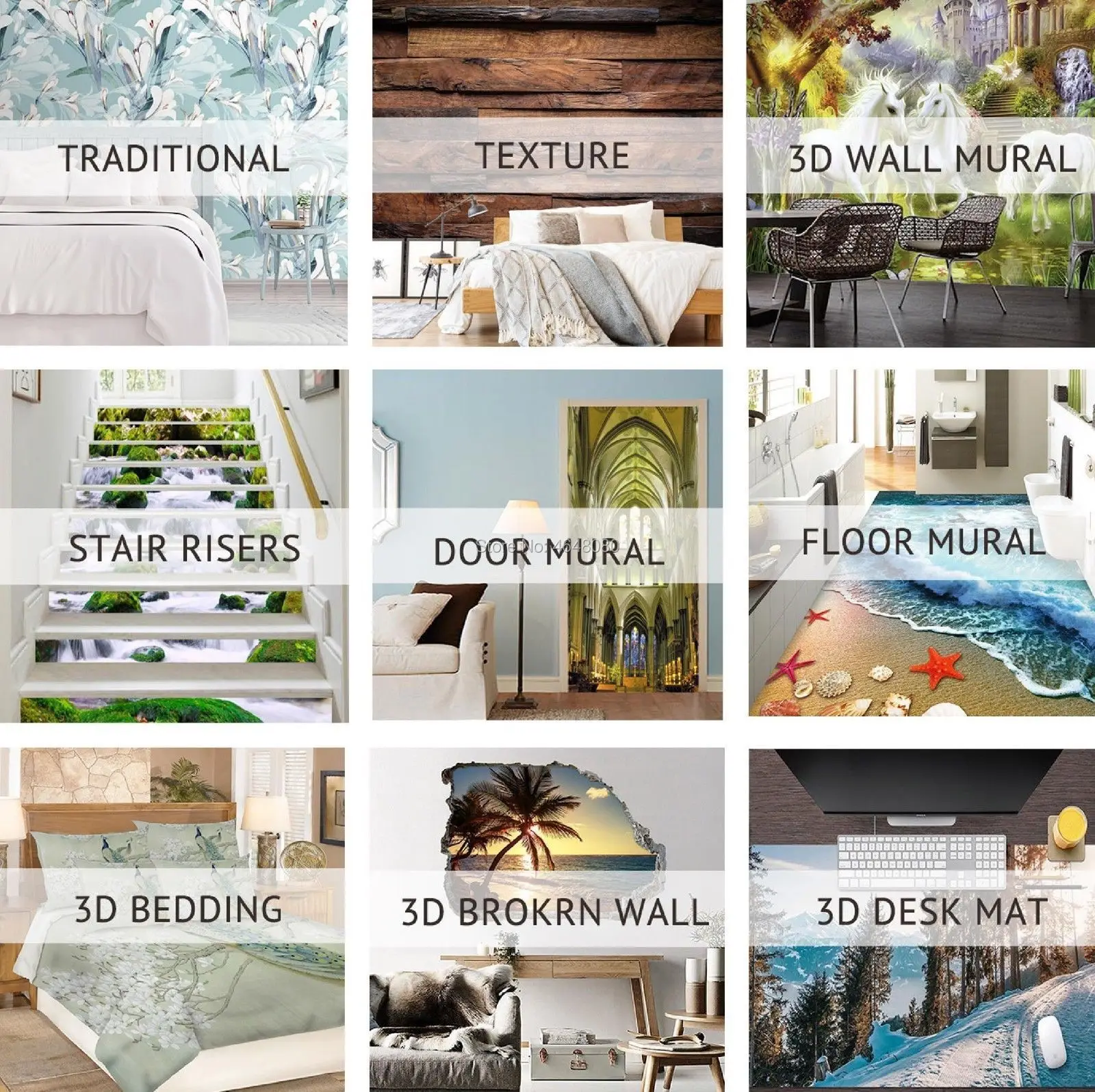 

[Self-Adhesive] 3D Gray Pattern 685 Wall Paper mural Wall Print Decal Wall Murals