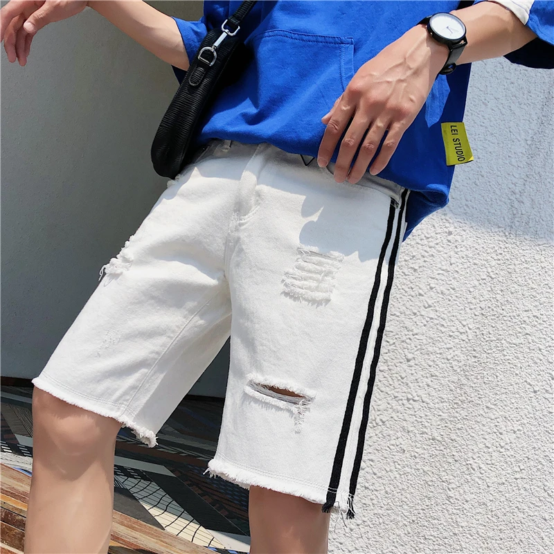 Новинка весна-лето 2019 мужские короткие джинсы в китайском стиле для активного