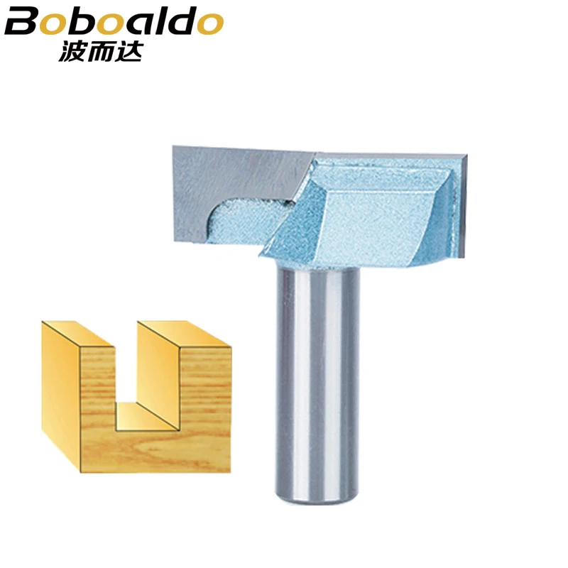 

Boboaldo 1pc Shank 1/2 1/4 CNC Cleaning Bottom Router Bit Woodworking Tools Bits For Wood Double Flute Carbide Tipped Endmill