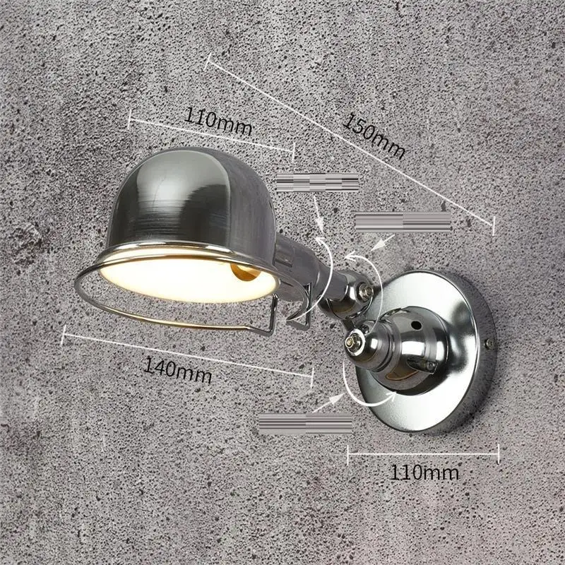 Industrieel Aplik Lamba Luminaire Applique Deco Mural Sconce Bedroom Lampara De Interior Wandlamp Aplique Luz Pared Wall Light | Лампы и