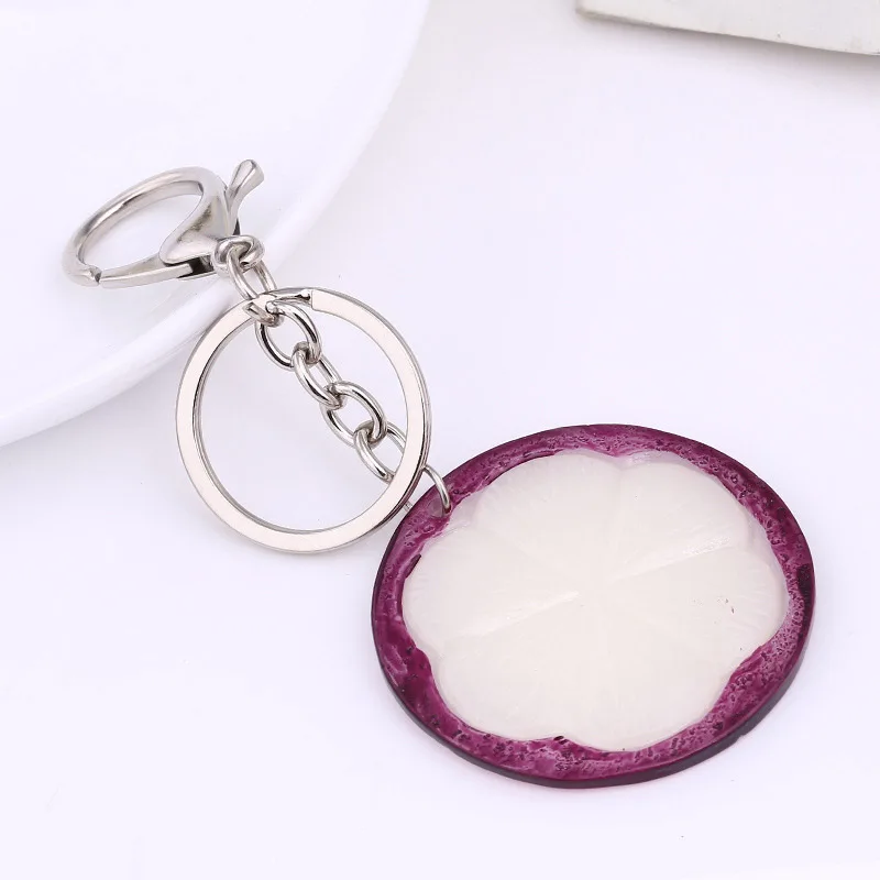 Распродажа корейский новый арбуз оранжевый резиновый брелок для ключей женщин с