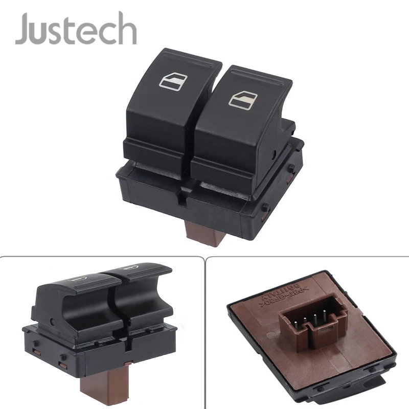 Justech электрические окна с двойным переключателем кнопки 1Z0959858 для Skoda Yeti Roomster Fabia