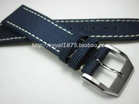 mens composite fiberleather 20 21 22mm blue watch band strap for iwc seiko tissot hours male female belt bracelet wristband