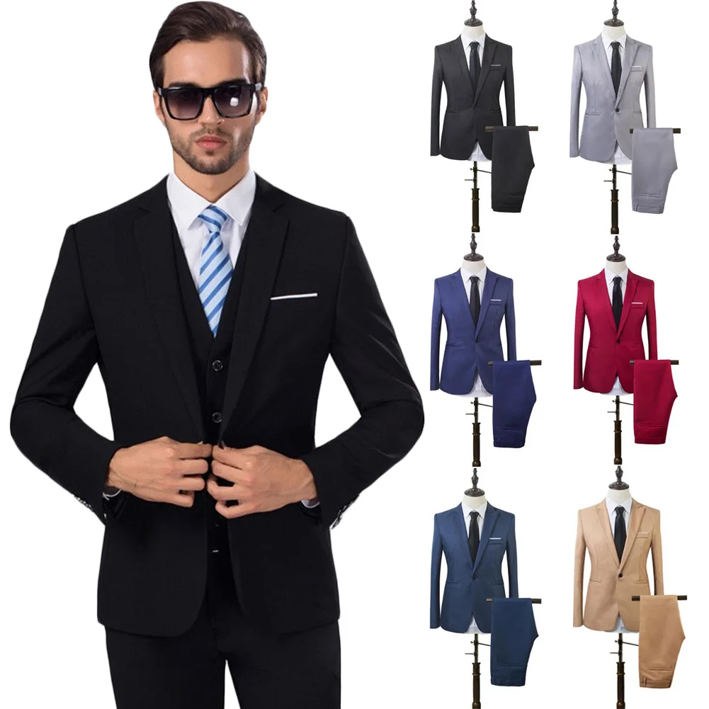 Bridalaf fair Black Formal Men Suit Slim Fit Mens Suits Bespoke Groom Tuxedo Blazer for Wedding Prom Jacket Pants 2Pcs Bridalaf fair Black Formal Men Suit Slim Fit Mens Suits Bespoke Groom Tuxedo Blazer for Wedding Prom Jacket Pants 2Pcs