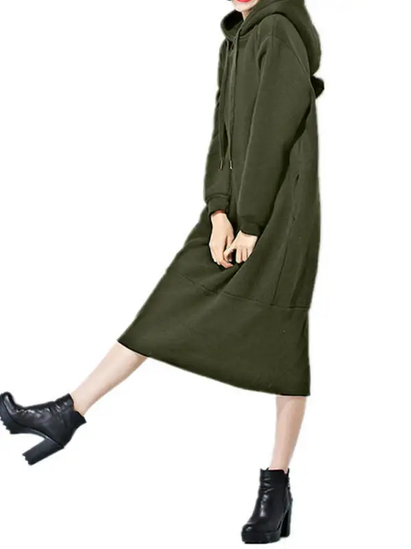 

Long plus women's dress autumn dress women's long sleeve Hoodie winter Pullover