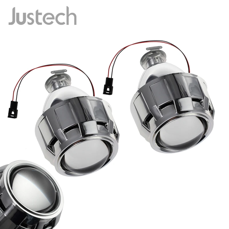 Набор биксеноновых линз Justech 2x2 5 дюйма Мини HID LHD версия H1 объектив для