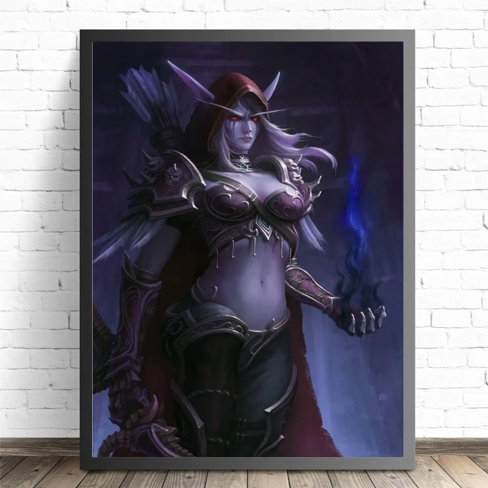 Sylvanas Windrunner WOW игра постер и печать холст искусство живопись настенные картины для
