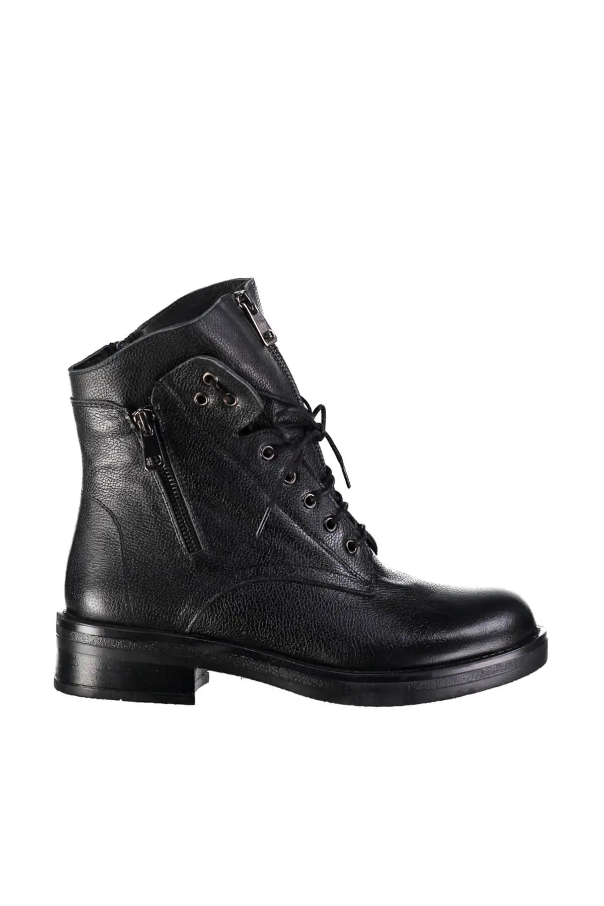Trendyol/сапоги из натуральной кожи Цвет Черный женские TAKAW19MD0021|Женские полусапожки|