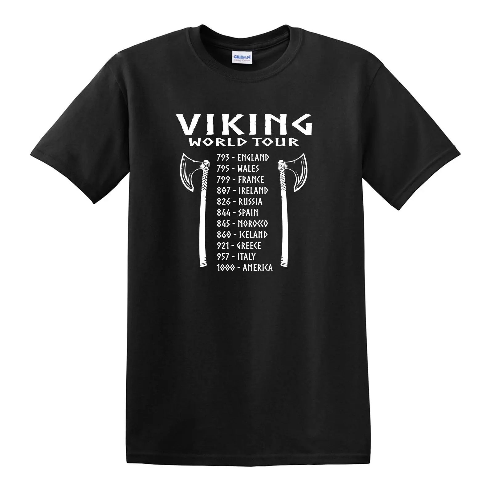 Футболка Viking World Tour Norse Odin Ragnarok Valhalla Локи Тор|Мужские футболки| |