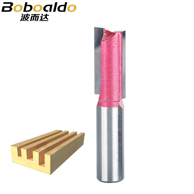 

Boboaldo 1pc 1/2 1/4 shk straight bit Woodworking Tools Tungsten Router Bit for Wood Carbide endmill milling cutter wood cutter