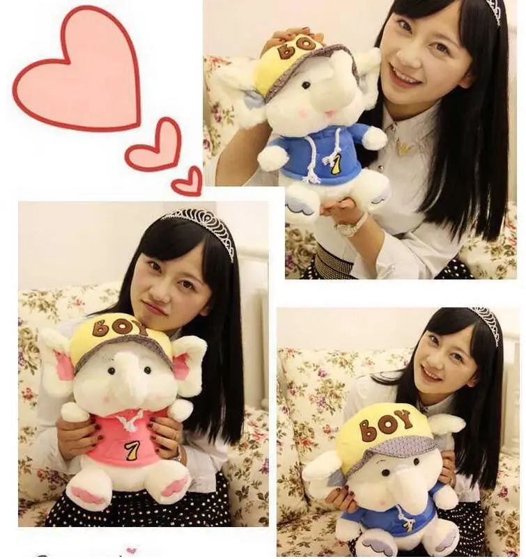 Симпатичные дети плюшевые игрушки комфорт слоненок в шляпе чучело куклы