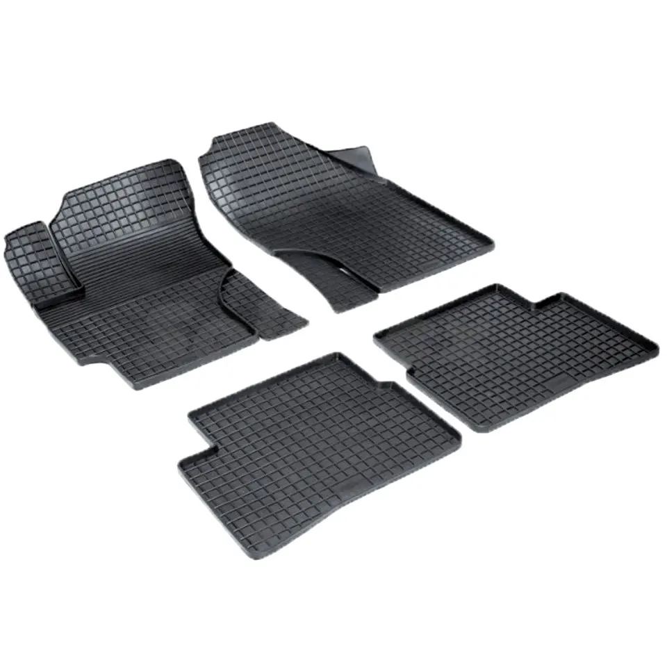 Резиновые коврики для Hyundai Verna III (2006 2010) с рисунком Сетка (Seintex 00352)|floor mat|rubber floor