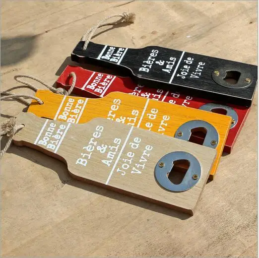 Творческий деревянный открывалка для бутылок пива Ресторан кокса бутылка Отель