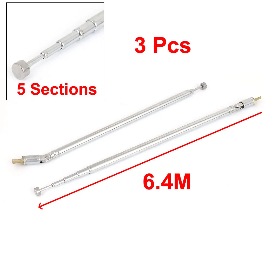 UXCELL Название Продукта 6.4 М 21Ft Длинные 5 Разделы Телескопическая Am Телевизионная