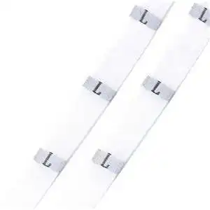 white L DoreenBeads размер этикетки одежда тканые бирки XS-2XL белый черный 32 мм(1 2/") x 12 мм(4/8") 1 рулон(около 400 шт - Цвет: white L
