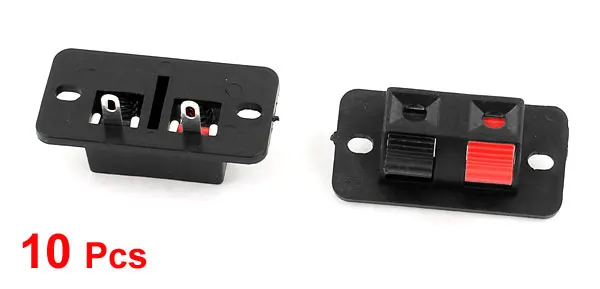 UXCELL 10 шт. 2-сторонний пружинный кнопочный коннектор усилитель Клеммная колодка