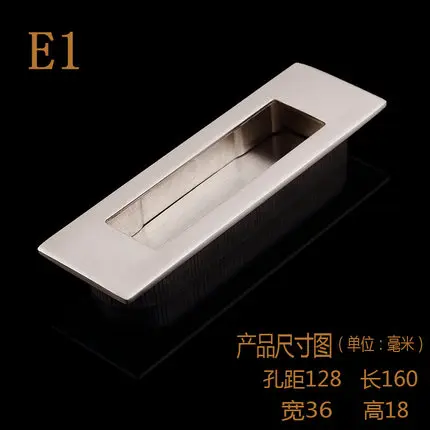 Квадратная ручка из цинкового сплава невидимая Встраиваемая Мебельная скрытый