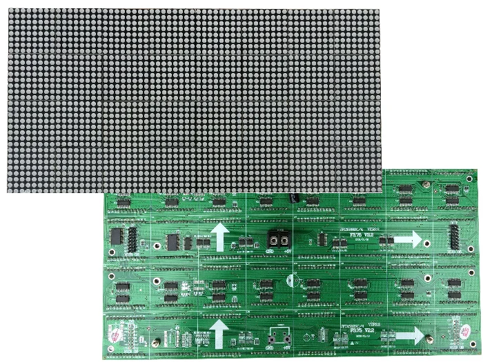 Внутренний F3.75 P4.75 одиночный красный цвет светодиодный матричный модуль 304*152 мм