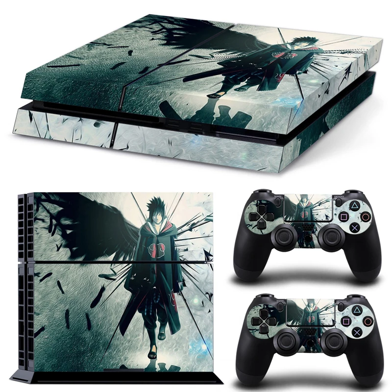 Наруто Uchiha Sasuke для PS4 наклейки кожи Playstation 4 консоль + 2 шт. контроллера контроль