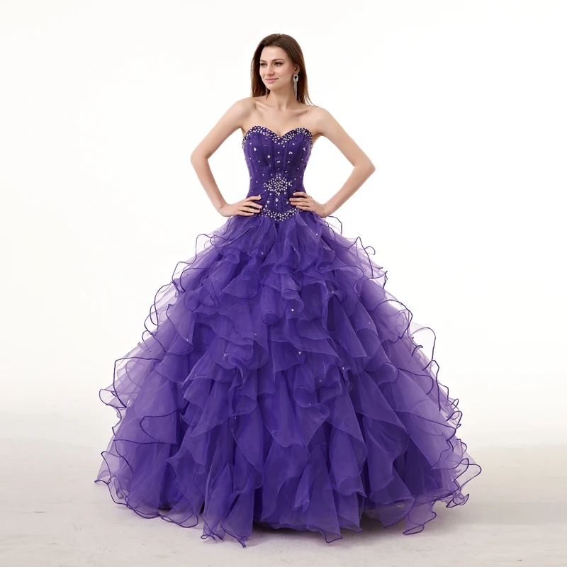 Женское бальное платье фиолетовое на выпускной 2019|vestido de debutante|ball gown quinceaneragowns