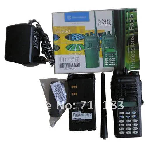 GP338 VHF/UHFProfessional двухстороннее радио с клавиатурой и ЖК-дисплеем