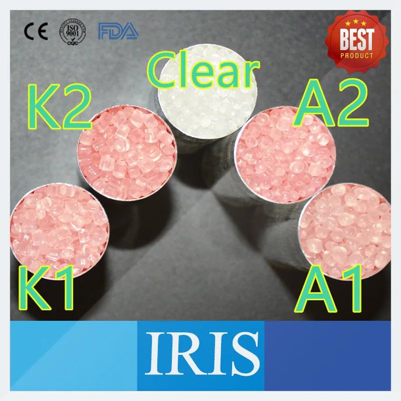 

Top Sales 500G /Lot K1 K2 A1 A2 Valplast Denture Flexible Acrylic Pink Particle for Partial Resin Granules