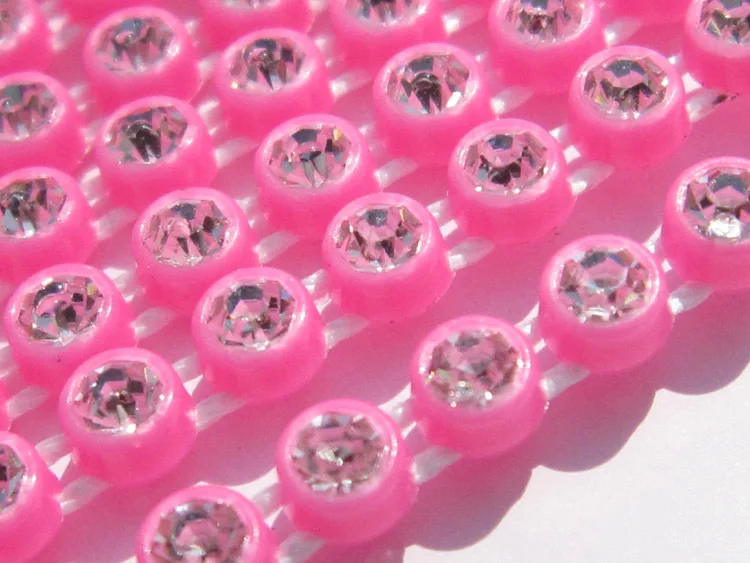 SS8 Plastic Crystal Rhinestone Banding Jewellery Making Accessories 10Yards/lot Crystal Rhinestone Banding Trim AM TAIDIAN