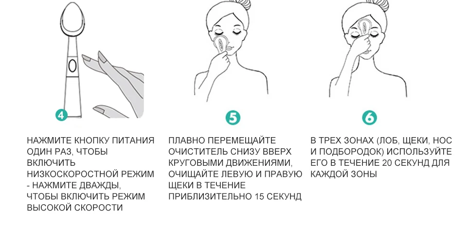 TOUCHBeauty 2в1 электрическая щетка для очистки лица и насадка для акустического массажа морщин вокруг глаз устройство TB-1581