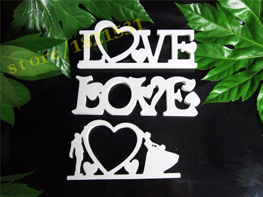 Conted Letter LOVE Photo frame буквы украшение для дома искусственная деревянная белая буква