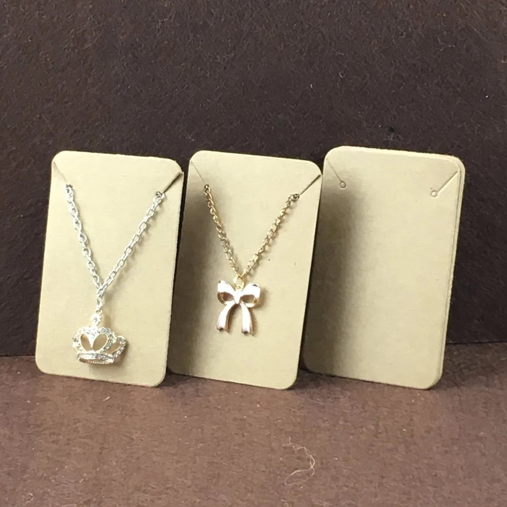 Новое поступление 200 шт./лот 9*5 5 см крафт бумага Круглый уголок ожерелье открытки