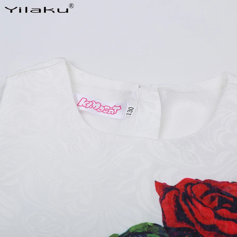 Девушки Белый Принцесса Платья Без Рукавов Дети Платье для Девочек Роуз