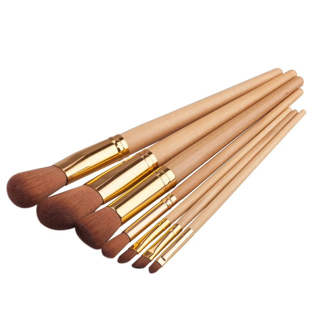 7 Pcs Makeup Brushes Soft Nylon Foundation Blush Eyebrow Eye Shadow Beauty Tool | Красота и здоровье