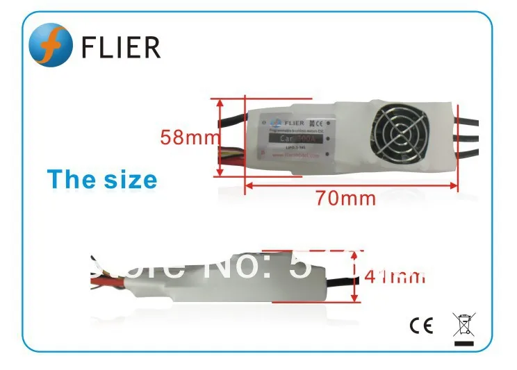 Флиер бесщеточный ESC 16 S 300A для 1/5 автомобильного двигателя