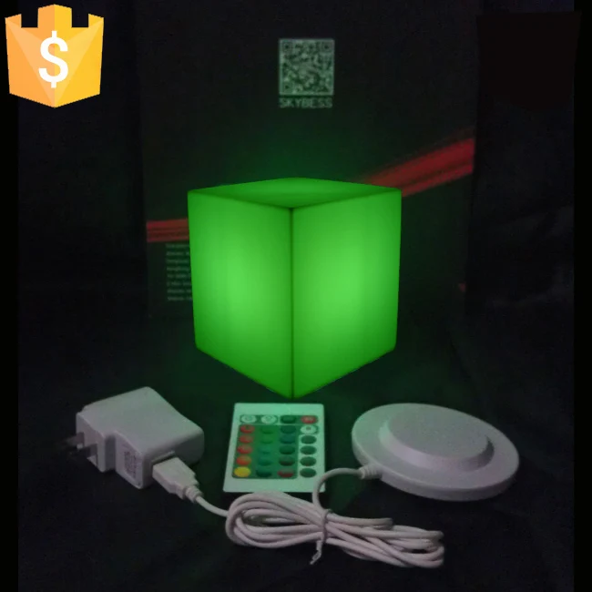 D10cm D13cm D15cm 10X15 D20cm RGB перезаряжаемый светодиодный настольный куб стул для бара KTV Pub пластиковый осветительный AC110-240V