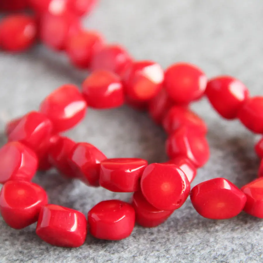 Новинка свободные бусины в виде красного коралла 8-12 мм подарки для женщин