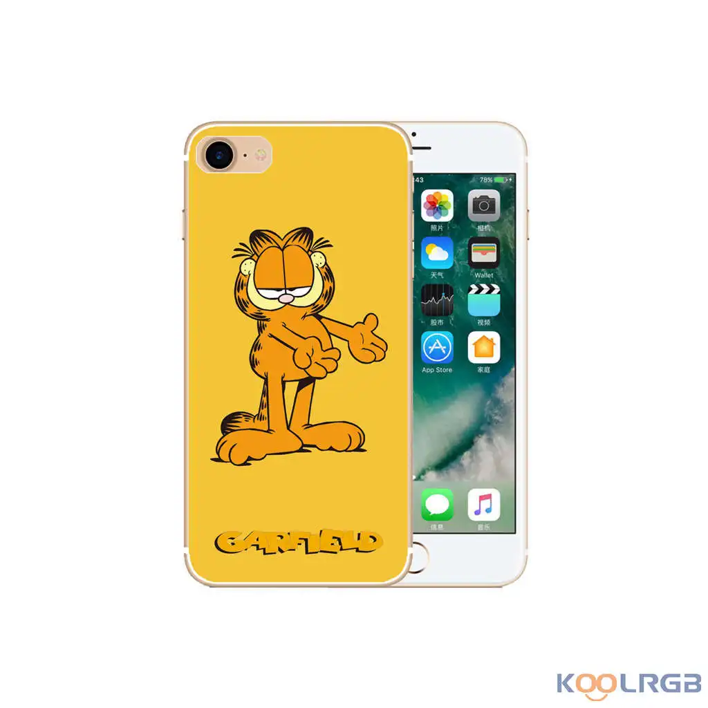 Koolrgb популярных силикона tpu case мода прекрасный печати printed шаблон garfield cat для iphone 7 |