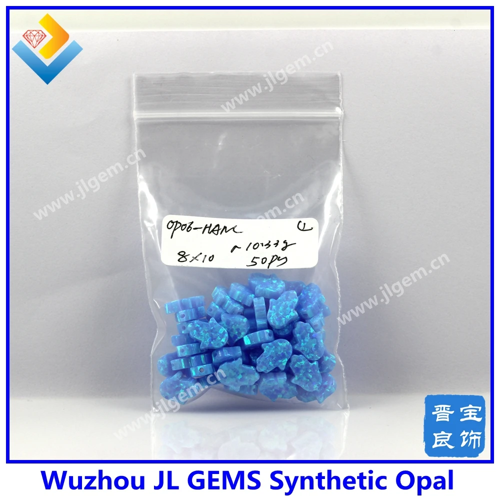 (10 шт./лот) Бесплатная доставка OP06 светильник синий 8*10 мм синтетический опал