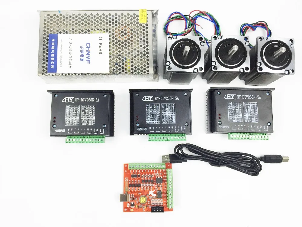 CNC mach3 USB 3 осевой комплект драйвера TB6600 + плата контроллера шагового двигателя шт.