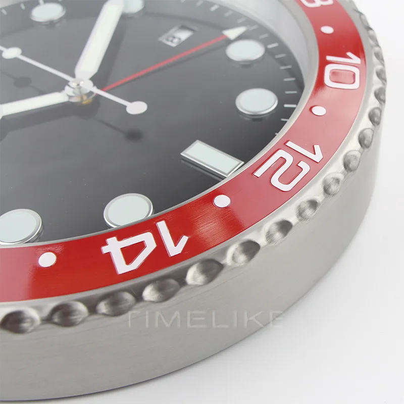 1 шт Бесплатная доставка XL Размер Роскошные Настенные часы металлические форма