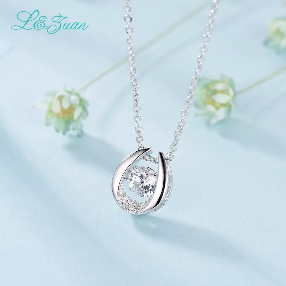 L& zuan 925 Стерлинговое Серебро 0.9ct каменное ожерелье Япония оригинальная умная серия Танцующая подвеска ювелирные изделия с цепочкой для женщин в подарок