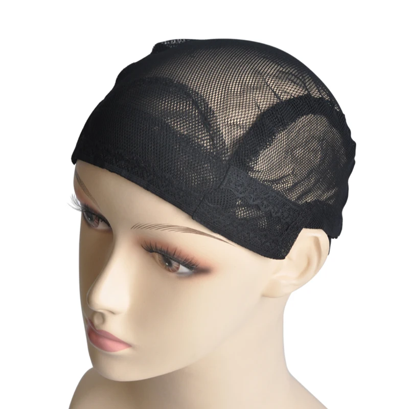 

5 Pcs/Lot Black Nylon Wig Caps For Making Weaving Wigs With Adjustable Band For The Perfect Fit Glueless Wig Cap Average size