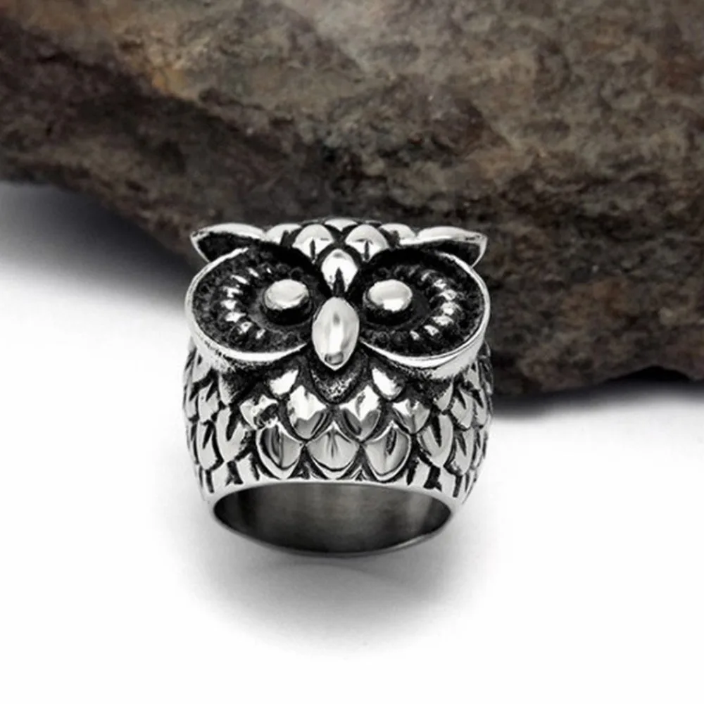 Супер крутая Ретро Голова Совы в стиле панк готический трендсеттер титановая