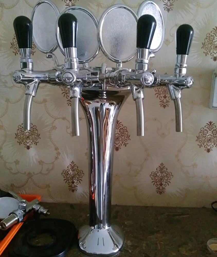 4 крана пивная башня с держателем логотипа/медальоны|beer tower|faucet beerbeer faucet tower |