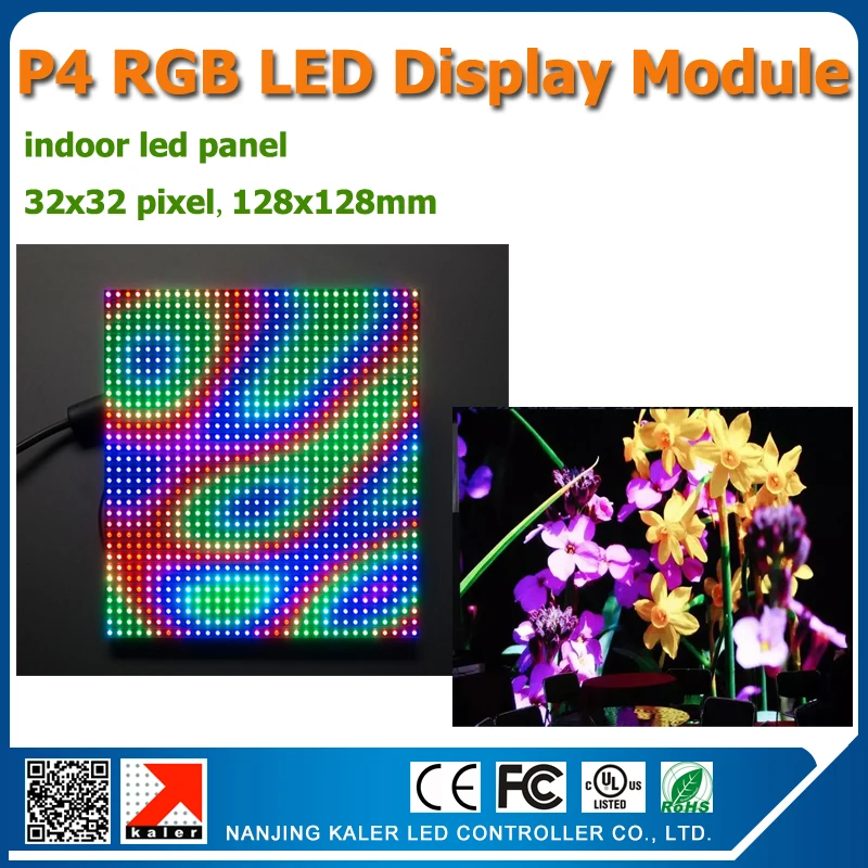 

DIY видео светодиодный дисплей наборы 40cs P4 Крытый SMD RGB светодиодный модуль 256*128 мм p4 LED видео панель