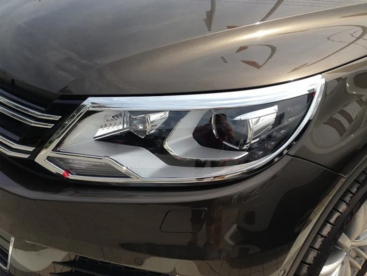 Для Volkswagen VW TIGUAN 2012 2013 ABS хром головной светильник крышка лампы отделка 2 шт
