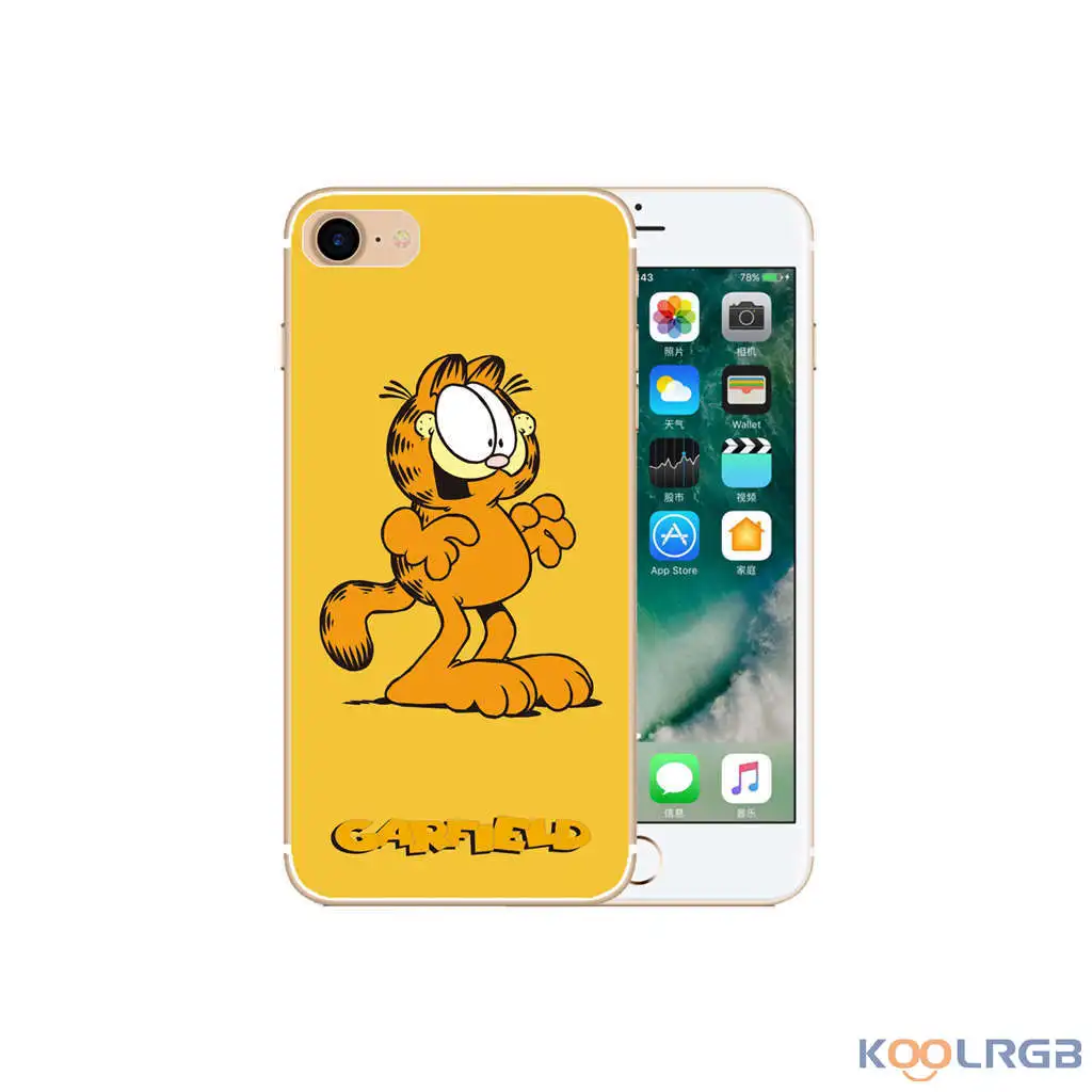 Koolrgb популярных силикона tpu case мода прекрасный печати printed шаблон garfield cat для iphone 7 |